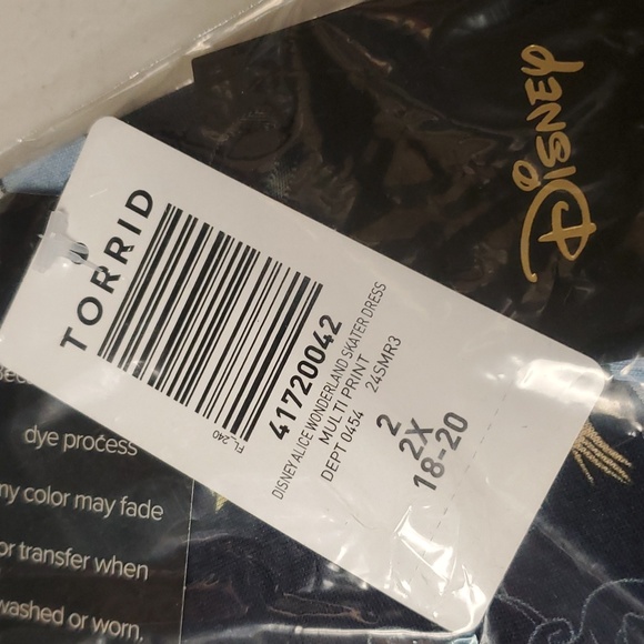 ❤️NWT VINTAGE TORRID DISNEY ALICE IN WONDERLAND SKATER DRESS - HALLOWEEN - Picture 8 of 12